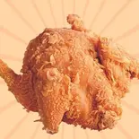 まるごと一羽のフライドチキン（小馋猫烤肉拌饭(シャオチャンマオビビンバ)）