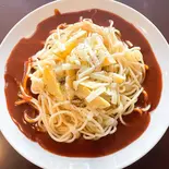 じゃがチーズあんかけスパ（名古屋名物あんかけスパあんかけ亭）