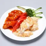 大海老のチリソースとマヨネーズ各3匹 Jumbo Shrimp in Chili Sauce ＆ Mayonnaise (3 Pieces Each)（中国料理 品珍酒家 大和店）