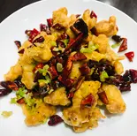 鶏肉揚げ辛味炒め(酔香園)