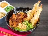 肉うどん 海老天(肉ちゃんうどん御笠川店)