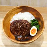 さっぱり和風ハンバーグディッシュ(ハンバーグ約190g、ライス約200g、スピナッチ、ハーフフレーバーエッグ)（お肉屋さんの本気ハンバーグ！）