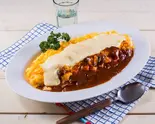 チキンたっぷりチーズデミソースオムライス Lots of Chicken, Cheese and Demi Sauce Omelette Rice（麻布チキンオムライス 新栄店）