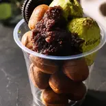 抹茶あずきパフェ（自家製ベビーカステラとアサイーボウルの店 Tiny Treats ●ひとくちの幸せ●）