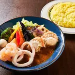 【百名店2024受賞】シーフードベジココナッツカレー Seafood and Vegetable Coconuts Curry（札幌スープカレーJACK 中津店）