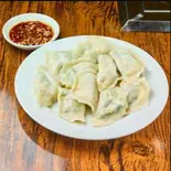 大えびとニラ卵手作り水餃子(10個)(ジンギスカンラムモモ焼き)