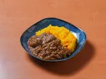 甘口‼牛すじカレー(ターメリックライス)(カレーとソフトクリーム)