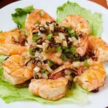大海老の塩山椒炒め Shrimp and Japanese Pepper Stir Fry(四川麻辣火鍋 天府 関内店)