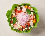 贅沢モッツァレラチーズとトマトのガーデンサラダ Luxurious Garden Salad with Mozzarella Cheese ＆ Tomato（美と健康 10salad(テンサラダ) 浦安店）
