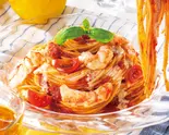 【冷製】天然赤海老のトマトパスタ～瀬戸内レモンの香り～（カッフェ イタリアン・トマト 池袋サンシャインシティアルタ店）