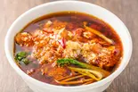 白身魚の四川風煮 Fish Fillet Poached with Chilli Oil(中華料理 成都 高円寺本店)