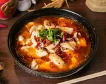 【一品人気No.4】水煮鱼 白身魚の唐辛子煮込み（ビャンビャン麺 朋友）