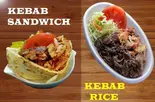 チキンサンドイッチ+ライス Chicken sandwich + rice（EFLIF KEBAB 白楽店）