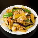 肉茄子炒め Meat and Eggplant Stir-Fry（上海亭 梅島店）