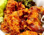 自家製ヤンニョムチキン【オススメ！！】（Pizza albany N.Y. 緑橋店）