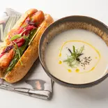 【食べ応えセット】スープ+ホットドッグセット [Hearty Meal Sets]Soup ＆ Hot Dog Set（RAW SOUP 学芸大学）
