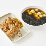 仙草+鹽酥雞（台湾スイーツ 台湾九份芋圓 高田馬場店）