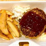 デミハンバーグ160g！！！ 選べるポテト・ライスセット（【大盛ご飯300g無料】肉汁ハンバーグ）