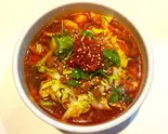 野菜入り激辛麻辣刀削麺（西安刀削麺 匠心）