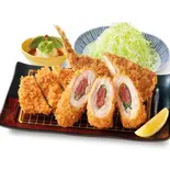 梅しそ巻とヒレ弁当（あじフライ）（濵かつ 福岡天神店）