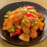 ソーセージ炒め/Stir-fried Sausage（アジアンダイニング＆バー ナマステ 戸越銀座店）