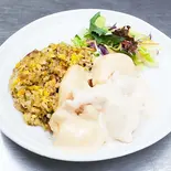 えびのマヨネーズ＆チャーハン（中華料理 敦煌 北新地店）