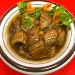豚マメのごま油炒め(中華料理トウエイ)