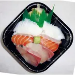 カンパチ・サーモン・縁側丼 シャリ盛（笹互 亀有本店）