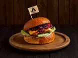 プルドポークバーガー（全粒粉入り自家製バンズを使用したハンバーガーのお店【teltta】）