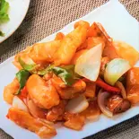 白身魚の黒酢炒め(中華料理 唐園)