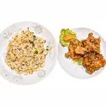 五目炒飯+唐揚げセット（中華料理 渤海飯店）