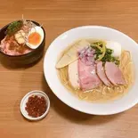 特選鴨だし白湯ラーメン×ミニレアチャーシュー丼(麺屋福丸)