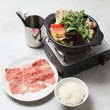 国産豚しゃぶしゃぶ定食（【鍋の食堂】私の鍋 下赤塚店）