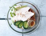 当店人気NO.1<61℃低温調理>鶏むね肉のせ盛岡冷麺 chiken breast meat cold noodle(東京冷麺Lab.都立大学駅前店)