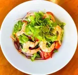 パクチーとえびのサラダ Salad Dầu Giấm tôm với rau mùi（ベトナム料理ハイイエンフード）
