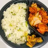 チキンチリジーラライスセット【パラタ ロティ付き(With parata roti)】 Chicken chili＆Jira rice set（INDIAN CURRY MASALA GHAR）