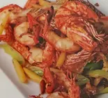 大エビピリ辛炒め（本格中華料理 東盛軒）
