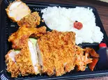 エビしいたけ&とんかつ&からあげ弁当(仙豆)