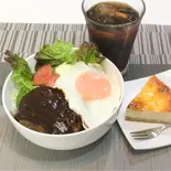 低糖質 ロコモコ丼セット(ドリンク・ケーキ付)(低糖質スイーツ&フード カフェ エニシダ)