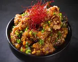 【甘酢ネギまみれ‼】 悪魔の油淋鶏丼(ユーリンチー)(悪魔からあげ 鶏バカ食堂 大塚店)