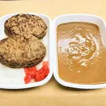 ハンバーグカレー(1キロ弁当)（まんぞく弁当 麻生店）