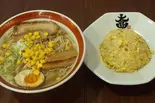 塩ラーメン & 半チャーハン Oshima Ramen-Mild solt flovored & Half-size Fried Rice(大島ラーメン 越谷レイクタウン店)