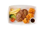 ハンバーグ＆鶏唐揚げ（びっくりドンキー ポケットキッチン 川崎ルフロン店）