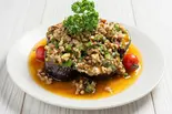 揚げナスあんかけ(テロンアヤムチンチャン)Terong Ayam Cincang（BULAN BALI）