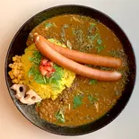 ロングソーセージキーマカレー（スパイスの隠れ家）