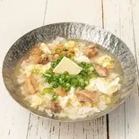 【まろやか】バター+鶏雑炊 【mild】butter+Japanese rice ＆ chicken porridge（ぞうすいマニア〜鶏キング〜博多店Zosui Mania Chicken King）