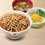 高菜明太マヨ牛丼とん汁サラダセット(すき家 福岡舞鶴店)