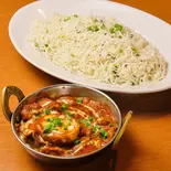 チキンティッカマサラとジーラライスセット(ChickenTikka Masala and Jeera Rice)（ラミちゃんの台所水道橋店）