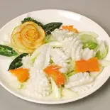 イカと季節野菜炒め(青樺)
