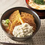 ご飯がススム！たるたるタレカツ丼と選べるミニ讃岐うどんセット（丼ぶりとうどん つるや 東葛西店）